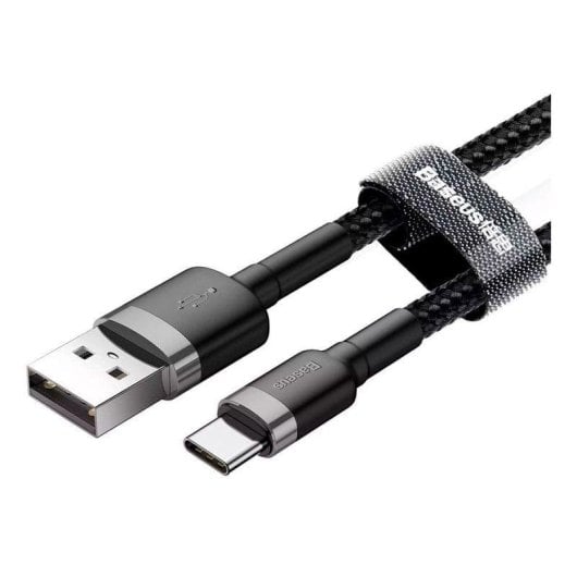 Kabel Baseus CATKLF-BG1 1m USB-A auf USB-C 3A Geflochten Schwarz