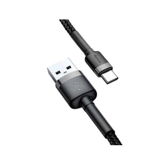 Kabel Baseus CATKLF-BG1 1m USB-A auf USB-C 3A Geflochten Schwarz