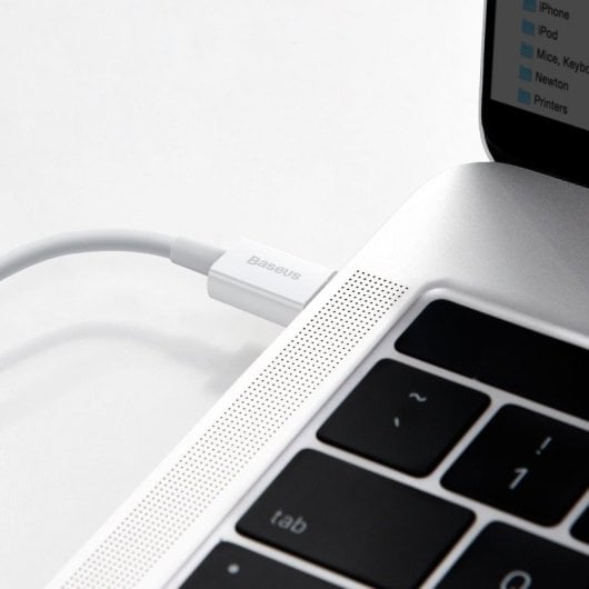 Baseus USB-C auf Lightning Kabel 0,25m Weiß