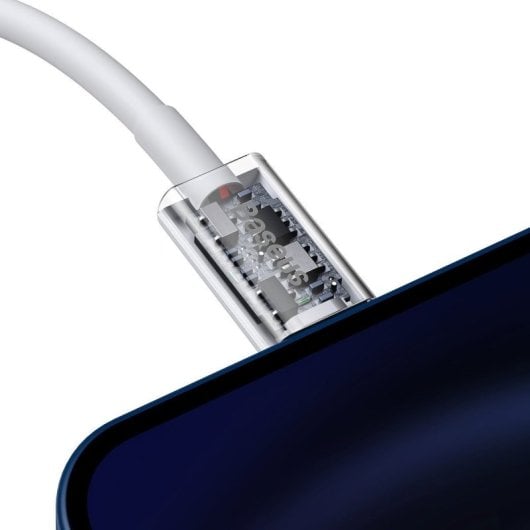Baseus USB-C auf Lightning Kabel 0,25m Weiß