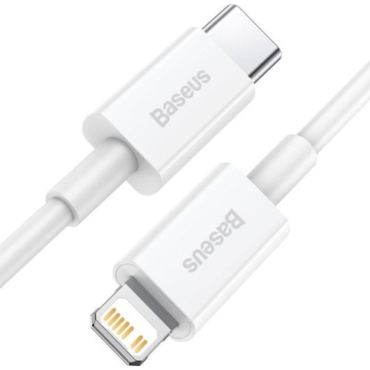 Baseus USB-C auf Lightning Kabel 0,25m Weiß