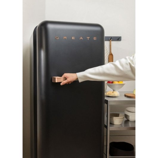 Frigorífico Create Retro Una Puerta 150cm 281L Clase E Negro