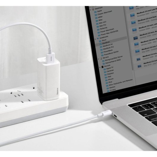 Câble de données USB-C Baseus Superior Series 1 m Blanc