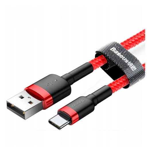 Baseus Cafule USB-A auf USB-C 2A 2m rotes Datenkabel