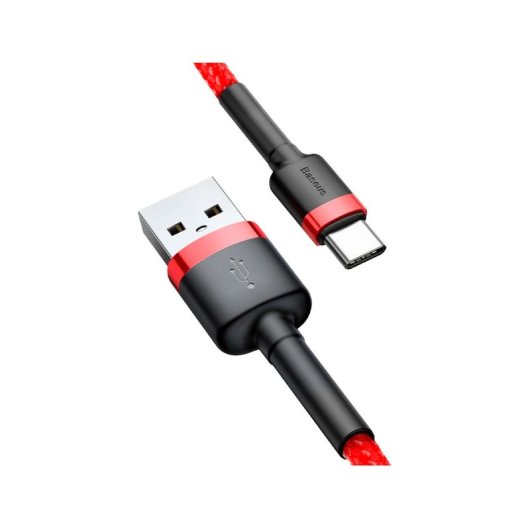 Baseus Cafule USB-A auf USB-C 2A 2m rotes Datenkabel