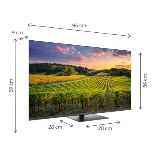 Support pivotant pour téléviseur Google TV Thomson QLED 43QG5C14 43 pouces 4K UHD Dolby Vision Atmos