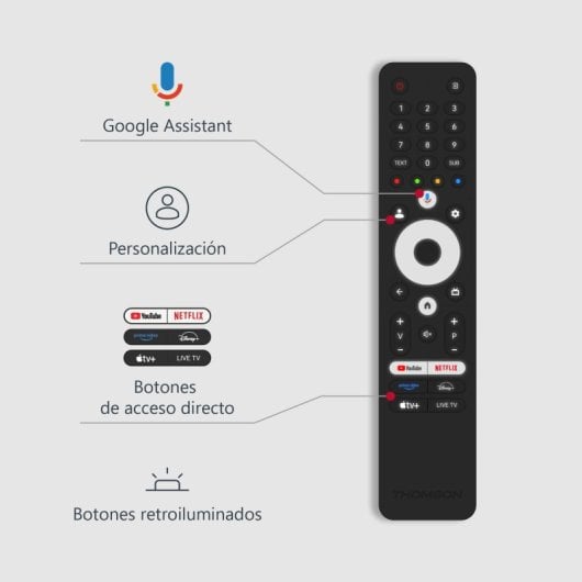 Support pivotant pour téléviseur Google TV Thomson QLED 43QG5C14 43 pouces 4K UHD Dolby Vision Atmos