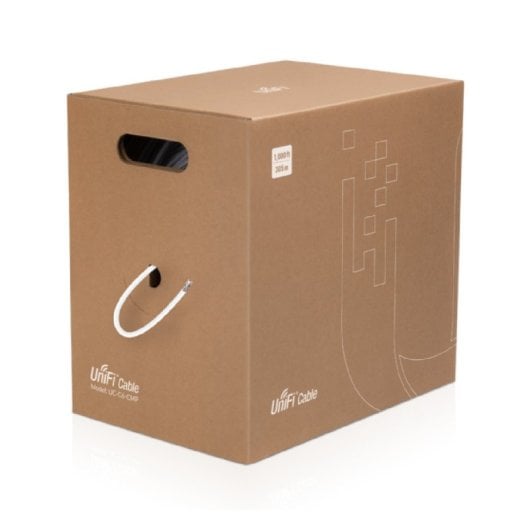 Câble Ubiquiti UC-C6-CMP Cat6 U/UTP 305 m, blanc, cuivre massif, anti-interférences