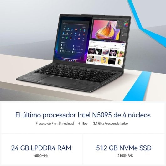 Vanwin NS275 15,6" Intel Celeron N5095 24 GB 512 GB SSD Full HD Windows 11 Pro