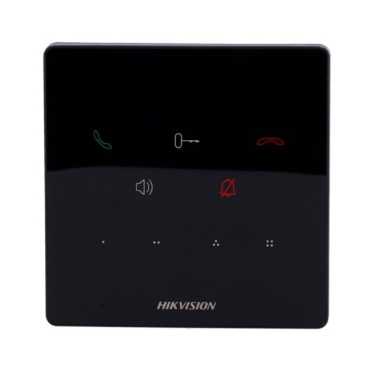 Vídeo Porteiro Hikvision DS-KH6000-E1 Com Fio Preto 4W 120x120x21mm