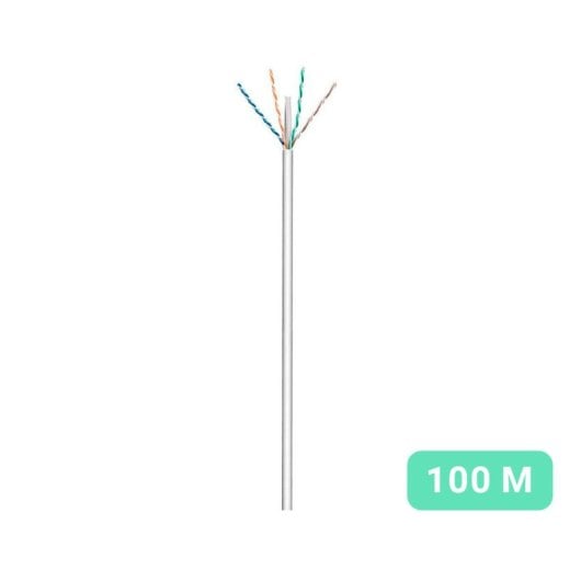 Bobina cable red Ewent IM1214 Cat.6 U/UTP 100m 1000 Mbit/s Gris