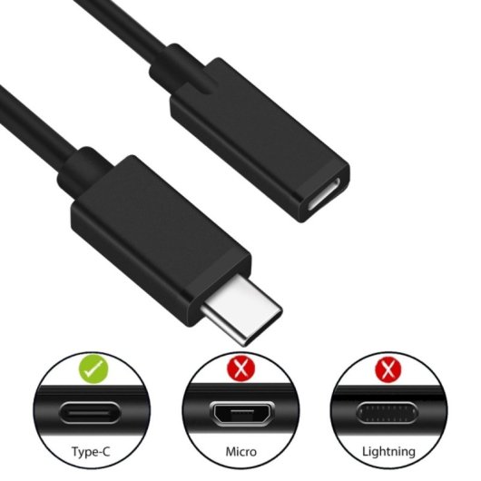 Cable USB C Ewent EC1038 3m USB 2.0 Extensión Cobre Completo Negro