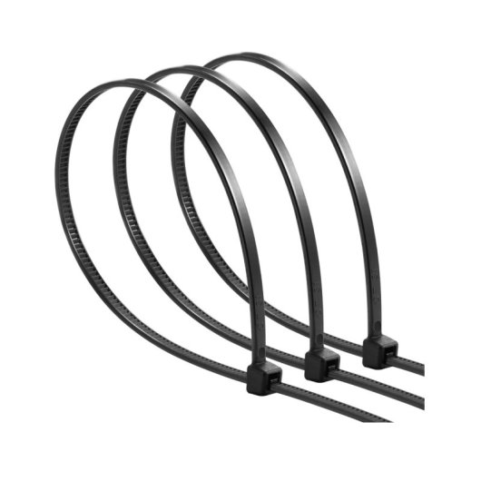Collier de serrage en nylon Ewent EW1564 200 x 2,5 mm, noir, certifié UV, lot de 100 unités