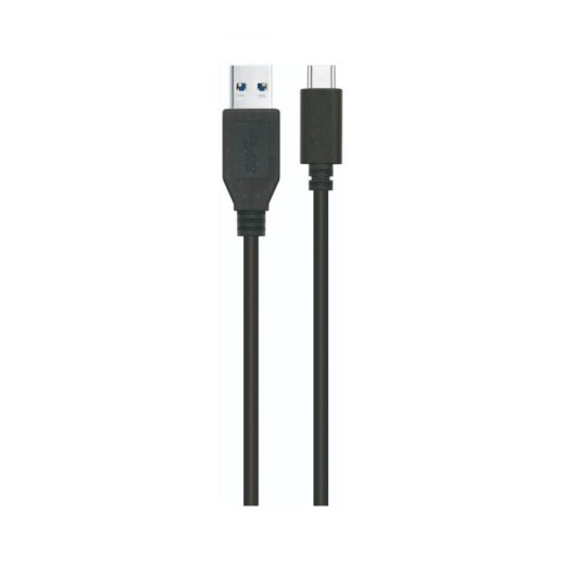 Cable Ewent EC1055 USB-A a USB-C 1m 60W 5Gbps Negro Carga Rápida USB 3.2 Gen1