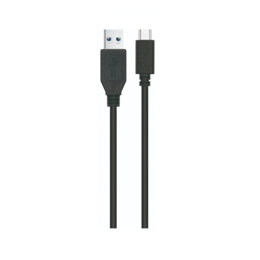 Cable Ewent EC1055 USB-A a USB-C 1m 60W 5Gbps Negro Carga Rápida USB 3.2 Gen1