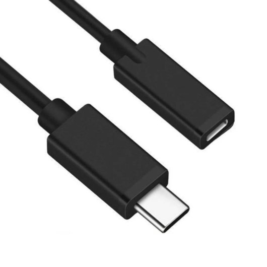 Cable de extensión USB-C Ewent EC1037 1.8m 480Mbps 60W Resistente Negro
