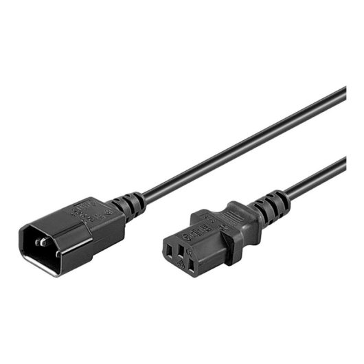 Cable extensor Ewent EC1914 Schuko IEC C13 3m Negro con conectores C14 a C13 moldados