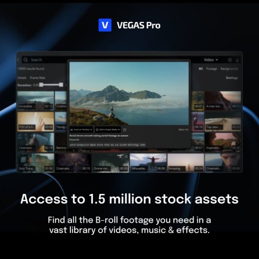 Editor gráfico Magix VEGAS Pro Suite 22 1 licencia AI AV1 AVC HEVC Mocha Windows