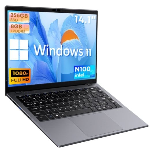 Chuwi Gemibook Xpro Laptop - Processador Intel N100 14.1&quot; Windows 11 8g+256g 5000mah Bateria - Cinza