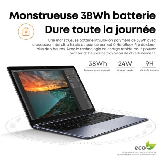 Portátil Chuwi HeroBook Pro 14.1" Intel N4020 8GB SSD 256GB Windows 11 Dual WiFi