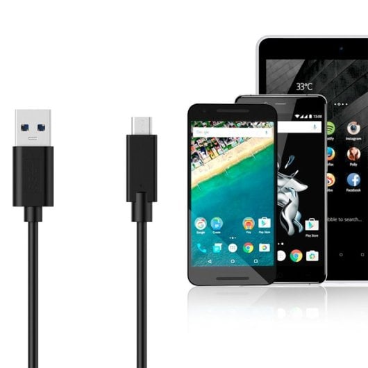 Cabo de dados Ewent Ec1044 USB tipo C 3.1 Gen1 1,8 m preto