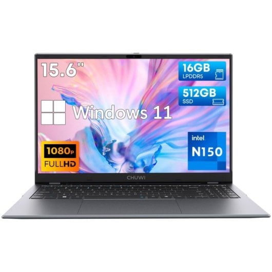 Portátil Chuwi Gemibook Plus 15,6" N150 16GB 512GB SSD IPS Webcam HD
