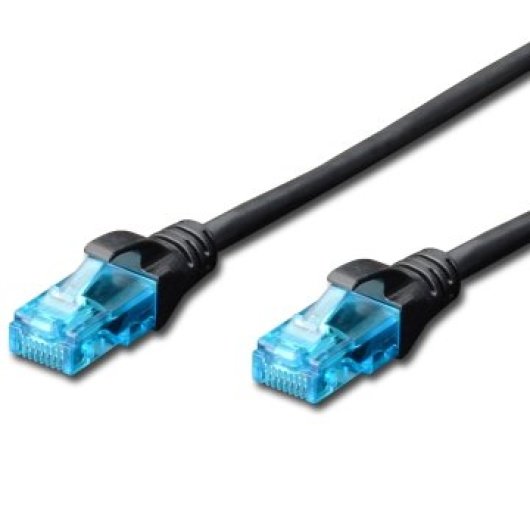 Cable de red Ewent IM1168 Cat5e 3m U/UTP RJ-45 Negro Gigabit