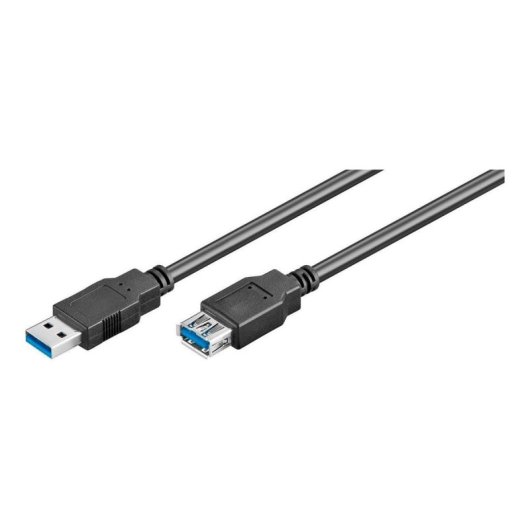 Cable USB Ewent EC1014 5m USB 2.0 A Macho a A Hembra Plug and Play Negro