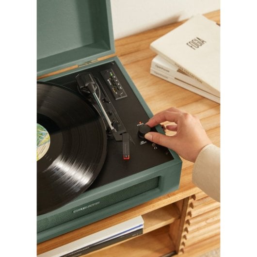 Tocadiscos Create Vintage Maletín Bluetooth 3 Velocidades MP3 Grabación USB SD 6W