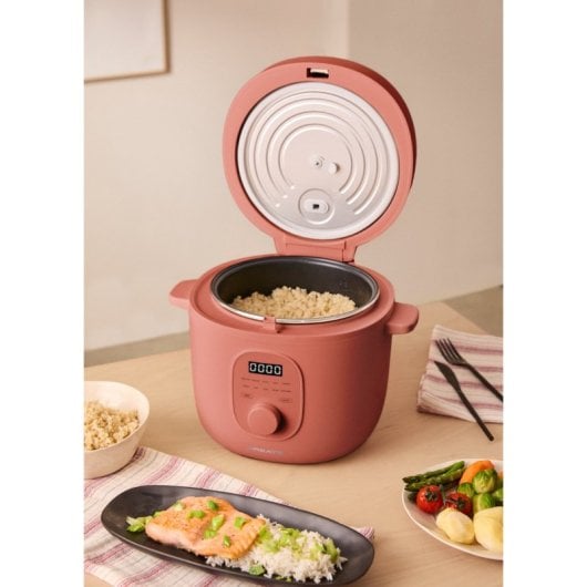Arrocera Create 2L Compacta Programable 24h Recipiente Antiadherente Mantiene Calor 12h