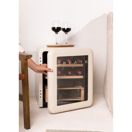 Vinoteca Create Acero Inoxidable Control Digital 12Bbotellas 4°C-22°C G Blanco