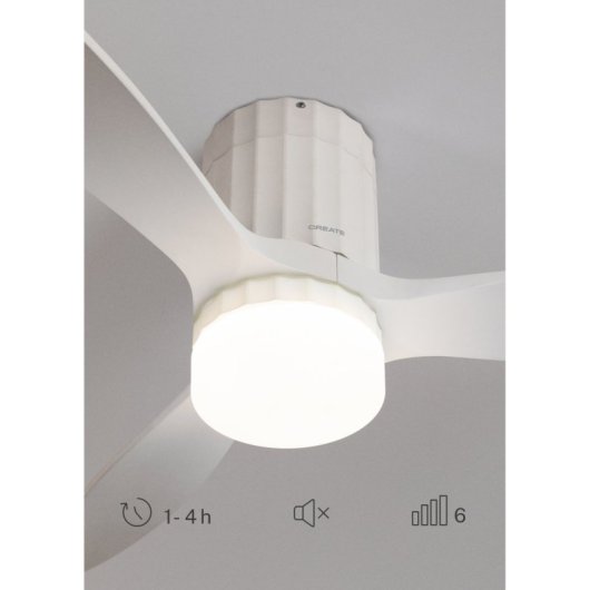 Ventilador de techo Create WiFi Smart FSC LED 15W 3 temperaturas Mando Temporizador