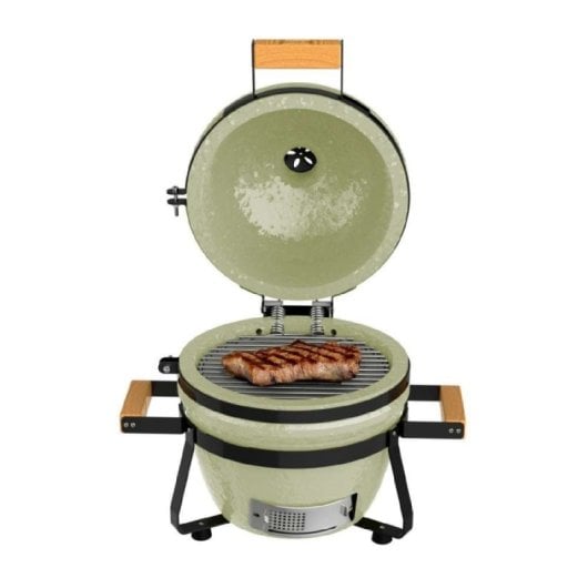 Barbacoa Kamado Cecotec Diámetro 32 cm Cerámica Hierro Fundido Termómetro Integrado