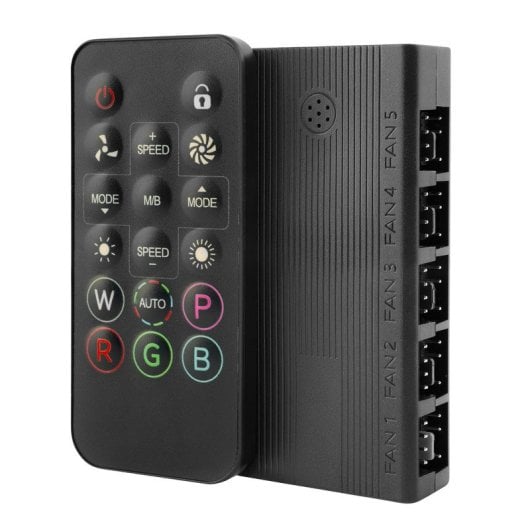 Hub de Control Mars Gaming MF-HUB 10xPWM 10xARGB Mando Remoto Sincronización ARGB