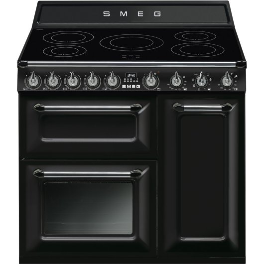 Cocina Smeg Victoria TR93IBL2 inducción 2 hornos Vapor Clean 90x60 cm negro