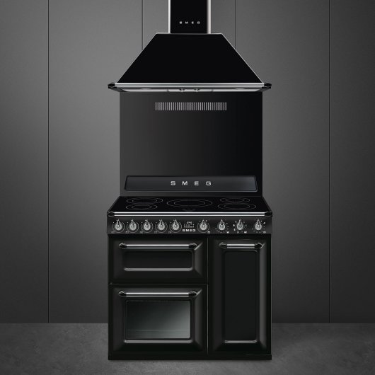 Cocina Smeg Victoria TR93IBL2 inducción 2 hornos Vapor Clean 90x60 cm negro