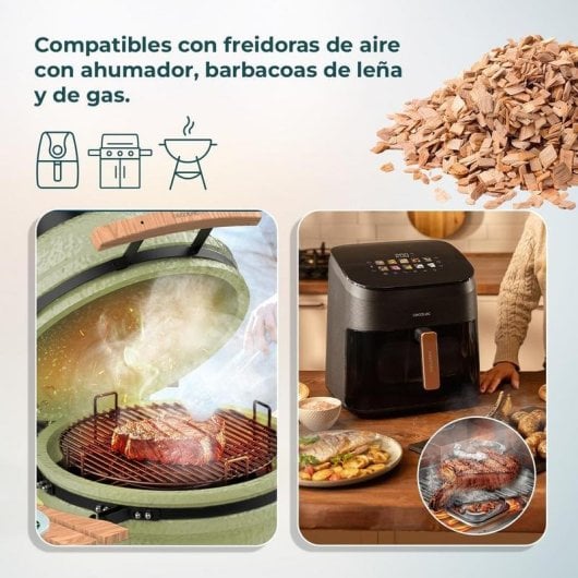 Chips de manzano Cecotec Smokin' Apple Chips 470g para Air Fryer e Ahumadores