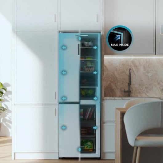 Cecotec Bolero CoolMarket Combi 409L Frigorífico 185cm Clase E Blanco No Frost Inverter