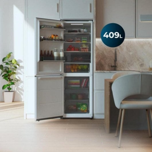 Cecotec Bolero CoolMarket Combi 409L Frigorífico 185cm Clase E Blanco No Frost Inverter