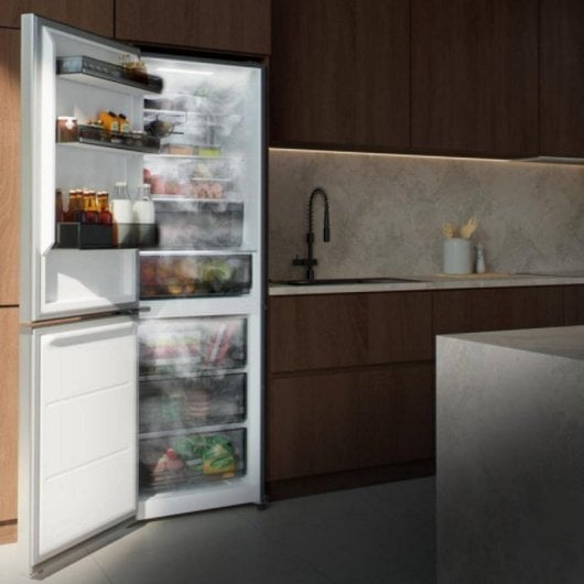 Cecotec Bolero CoolMarket Combi 409L Frigorífico 185cm Clase E Inox MAX INSIDE Total No Frost Display Exterior
