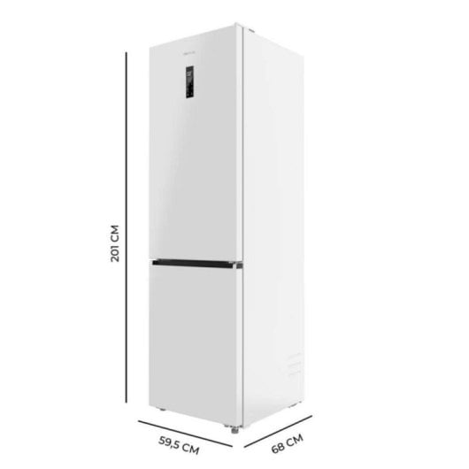 Frigorífico Cecotec Combi 201cm 456L E Blanco Total No Frost Display Exterior GreenHub XL