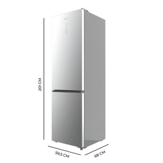 Frigorífico Combi Cecotec Bolero CoolMarket Combi 456 Total No Frost 201cm 456L E Inox Display