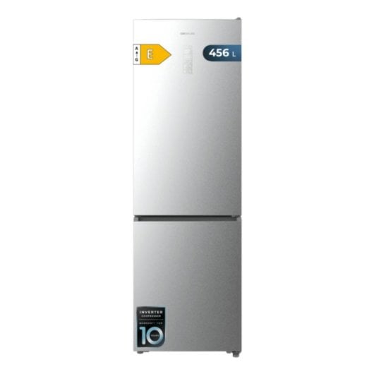 Frigorífico Combi Cecotec Bolero CoolMarket Combi 456 Total No Frost 201cm 456L E Inox Display