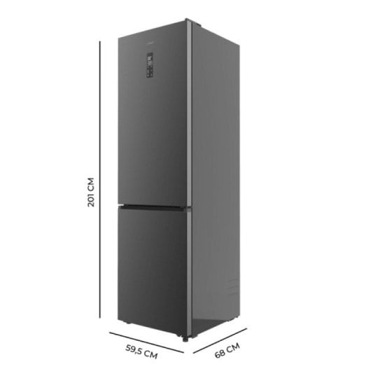 CecotecBolero CoolMarket Combi 456L Frigorífico 201cm Clase E Inox Oscuro No Frost