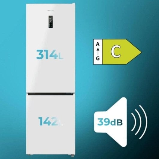 Réfrigérateur Combiné Cecotec Bolero CoolMarket 456L Total No Frost 201 cm Classe C Blanc