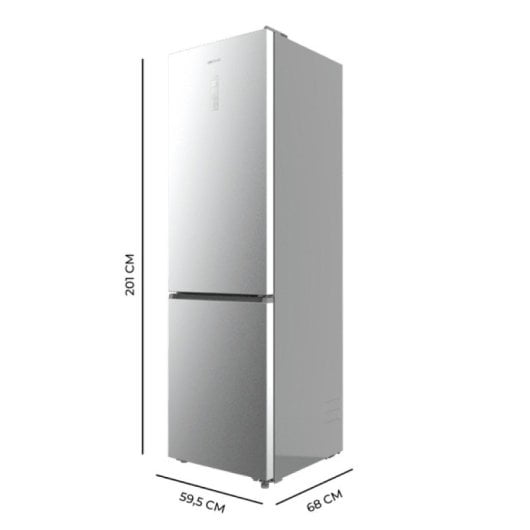 Cecotec Bolero CoolMarket Combi 456L Frigorífico 201cm Clase C Inox No Frost VIP tech Multi AirFlow