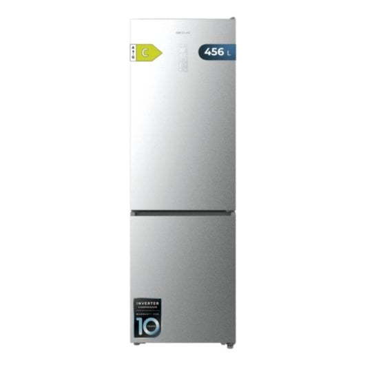 Frigorífico Combi Cecotec Bolero CoolMarket Combi 456 Total No Frost 201cm 456L C Inox