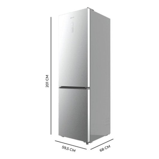 Frigorífico Combi Cecotec Bolero CoolMarket Combi 456 Total No Frost 201cm 456L C Inox