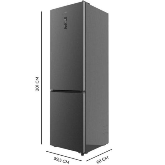 Cecotec Bolero CoolMarket Combi 456L Frigorífico  201cm C Inox oscuro Total No Frost Inverter Display