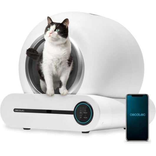 Arenero Cecotec Pumba 8500 CleanKitty Smart autolimpieza wifi 65L sensor infrarrojos